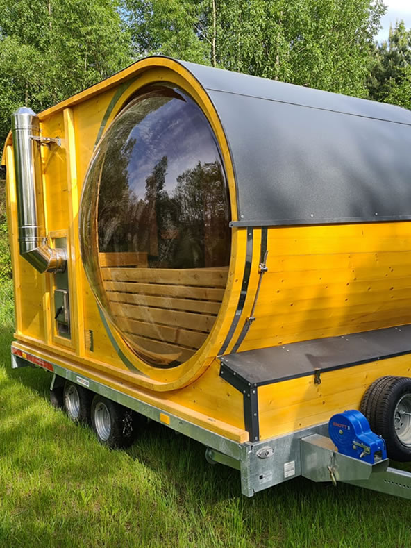 duża sauna mobilna